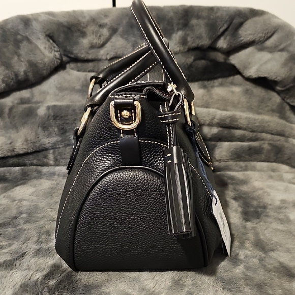 Dooney & Bourke Black Pebble Leather Satchel - Picture 4 of 9